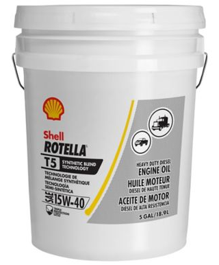 Shell T5 Synthetic Blend CK4 15W40 18.9L Pail, SH550067157
