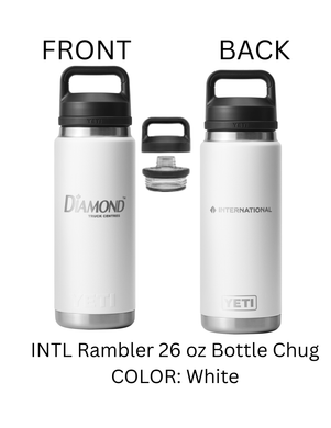 26oz White YETI Chug Style Bottle – Diamond Edition